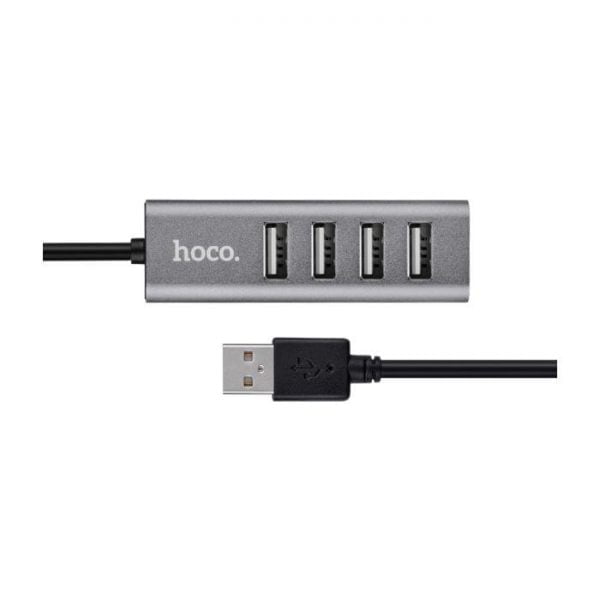Hoco HB1 USB Jakaja 4 x USB 2.0 Porttia Harmaa2